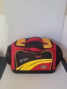 Elite Red and Yellow Duffel Bag with Black Accents
